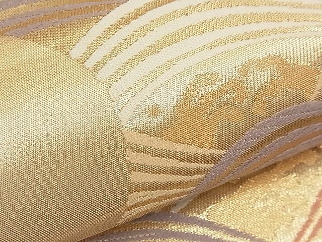 平和屋着物■六通柄袋帯 唐織 立波光輪松文 金糸 逸品 n-da0285