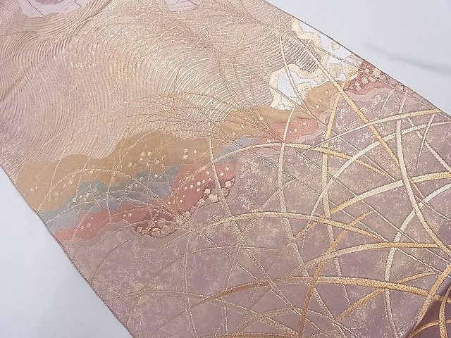 平和屋着物■六通柄袋帯 初風屏風 金銀糸 逸品 ca4662