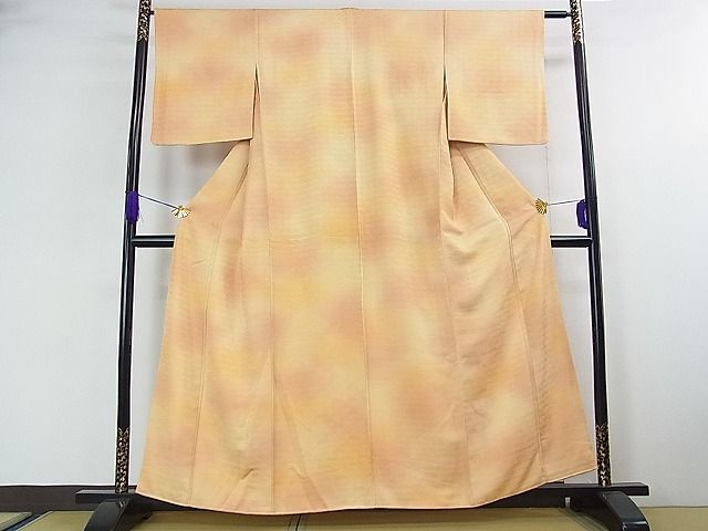 平和屋着物■付下げ 扇地紋 暈し染め 逸品 ud2507