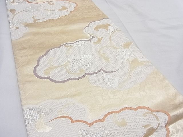 平和屋着物■六通柄袋帯 唐織 景雲校倉唐草文様 金銀糸 逸品 n-mz7659