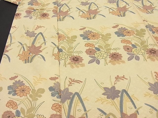 平和屋着物■付下げ 菊牡丹文 金彩 逸品 n-ip1910