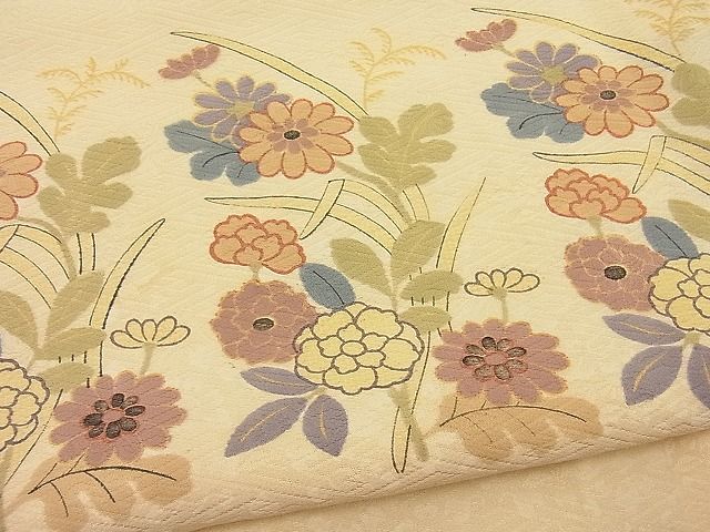 平和屋着物■付下げ 菊牡丹文 金彩 逸品 n-ip1910