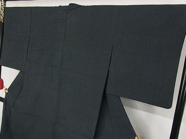 平和屋本店■極上 白鷹お召 単衣 蚊絣 着丈159.5cm 裄丈66cm 正絹 逸品 4kk4009