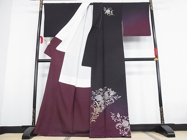 平和屋本店●極上 金彩友禅 卓越技能者 名工 和田光正 訪問着 暈し染め 金銀彩 ロング丈 着丈170.5cm 正絹 逸品 未使用 4kk4019