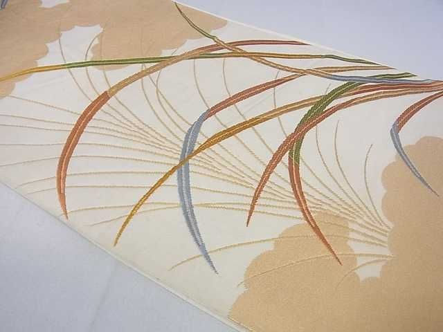 平和屋着物■六通柄袋帯 唐織 芝文 金糸 逸品 ar5809