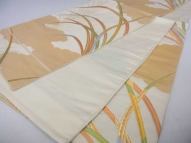 平和屋着物■六通柄袋帯 唐織 芝文 金糸 逸品 ar5809