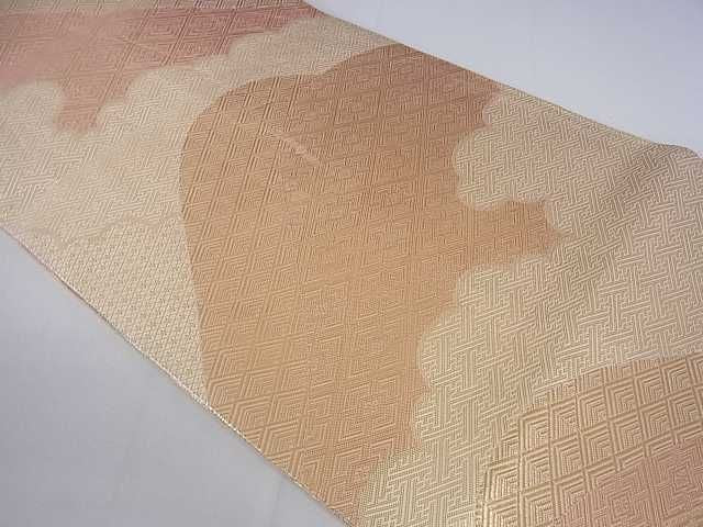 平和屋着物■佐賀錦 六通柄袋帯 重ね山菱文 金糸 逸品 ar5828