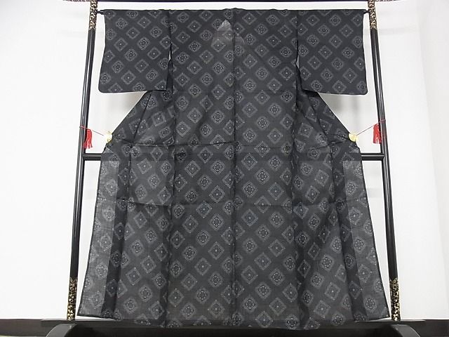 平和屋本店■極上 夏物 重要無形文化財 本場宮古上布 苧麻 着丈156cm 裄丈64.5cm 逸品 4kk4155
