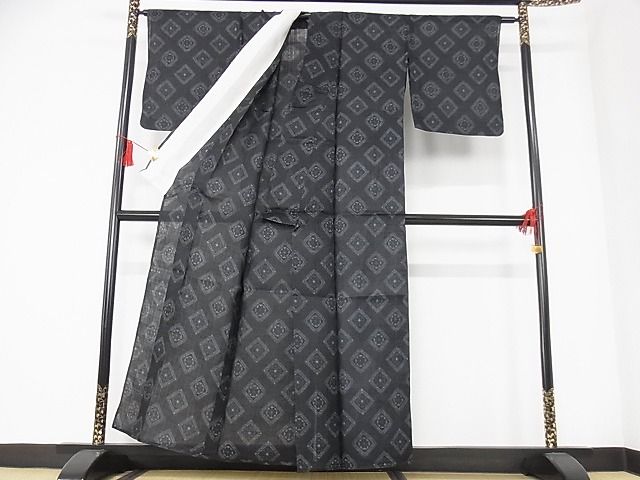 平和屋本店■極上 夏物 重要無形文化財 本場宮古上布 苧麻 着丈156cm 裄丈64.5cm 逸品 4kk4155