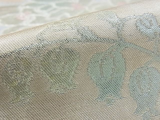 平和屋着物■六通柄袋帯 草花文 金糸 逸品 pn4554