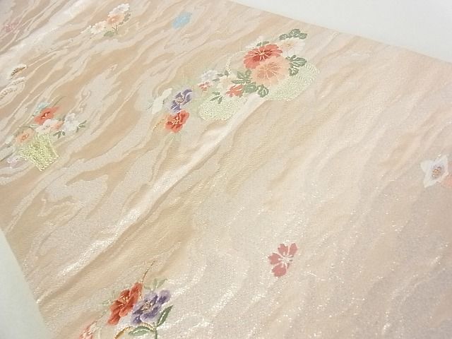 平和屋着物■六通柄袋帯 唐織 花籠文 金銀糸 逸品 rt2867