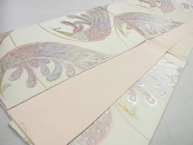 平和屋着物■六通柄袋帯 孔雀文 金銀糸 逸品 ap4964