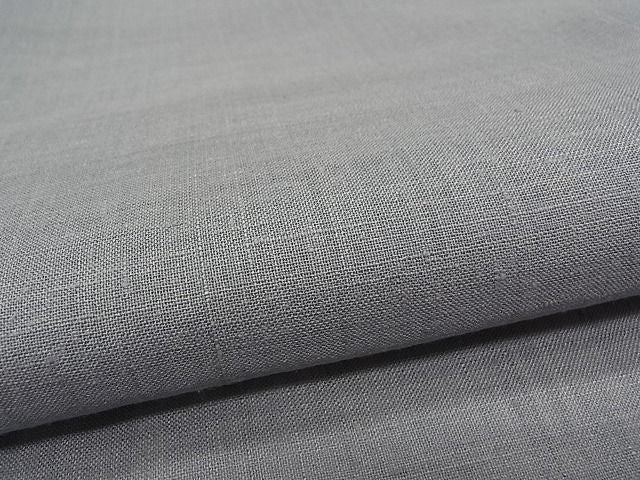 平和屋本店■希少 夏物 本場夏結城 奥順 色無地 素鼠色 織:水野節子 パールトーン加工 証紙付き 逸品 未使用3s20981
