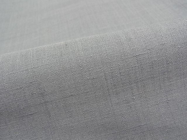 平和屋本店■希少 夏物 本場夏結城 奥順 色無地 素鼠色 織:水野節子 パールトーン加工 証紙付き 逸品 未使用3s20981