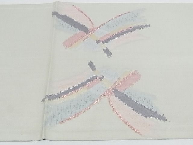 平和屋着物■太鼓柄袋帯 幾何学文様 正絹 逸品 A-hg631