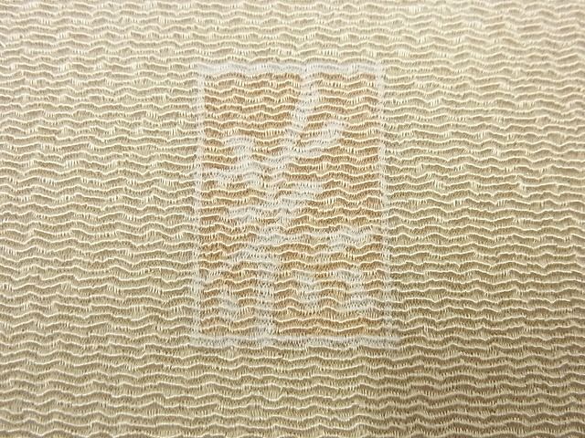 平和屋本店●超希少 九寸名古屋帯 品川恭子 草花文 金彩 鬼しぼ縮緬 逸品3s5506