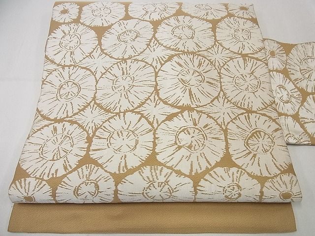 平和屋本店●極上 洛風林 工芸帯地 九寸名古屋帯 八木生次作 舞花文 たとう紙付き 逸品 未使用3s5572