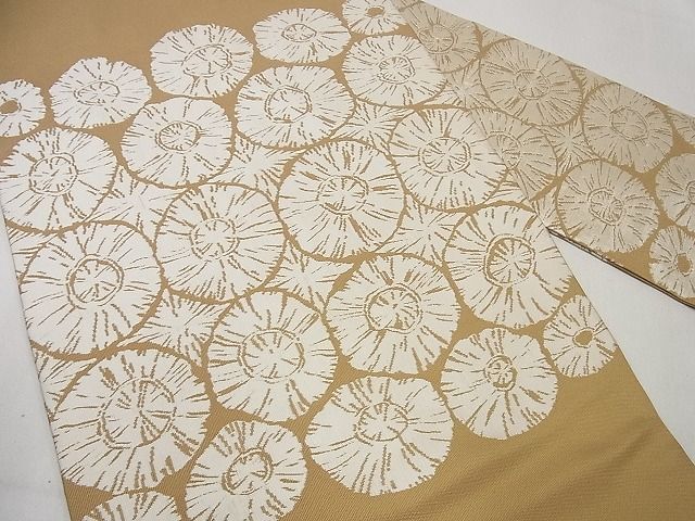 平和屋本店●極上 洛風林 工芸帯地 九寸名古屋帯 八木生次作 舞花文 たとう紙付き 逸品 未使用3s5572