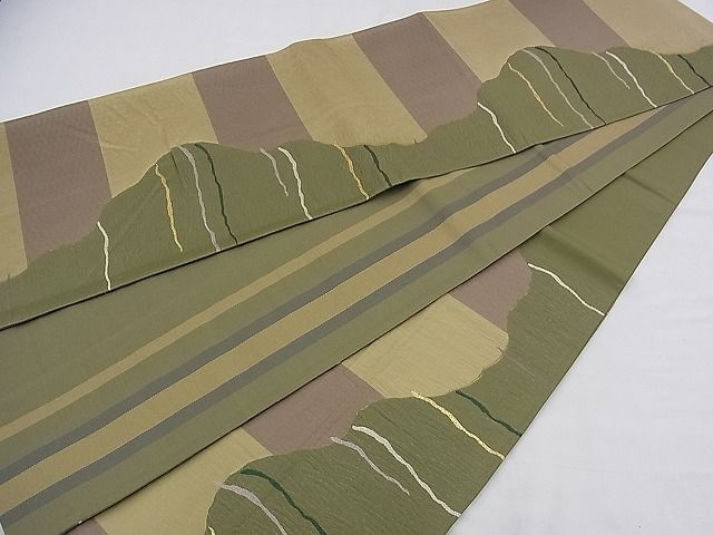 平和屋着物■六通柄袋帯 道長文様 金糸 逸品 n-bg0351