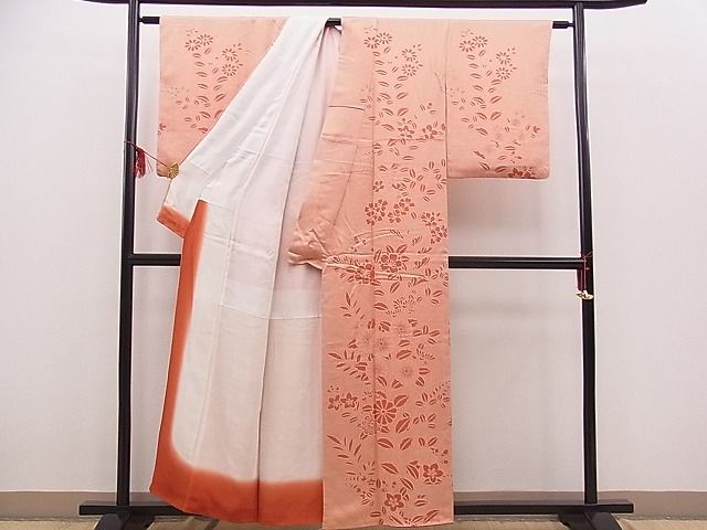 平和屋着物■付下げ 草花文 逸品 n-sa3671