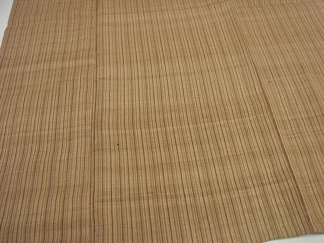 平和屋本店▽超希少 銀座こうげい 織物師・田島隆夫 紬 単衣 縞 たとう紙付き 逸品3s5644