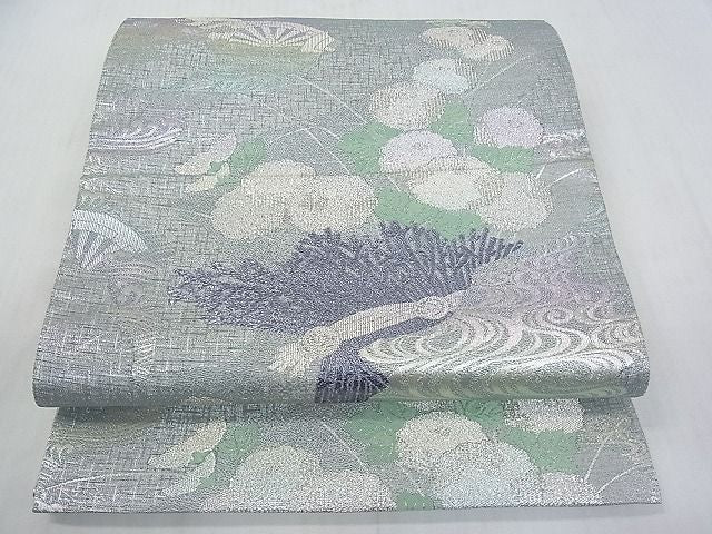 平和屋着物□六通柄袋帯 唐織 檜垣文 金糸 逸品 n-yc3076