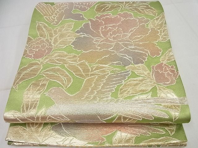 平和屋本店●極上 龍村美術織物 たつむら 六通柄袋帯 花鳥苑錦 逸品4s116