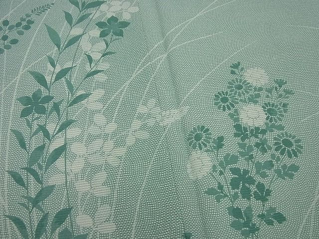 平和屋本店■極上 夏物 訪問着 絽 人間国宝 小宮康孝 江戸小紋 草花文 西武百貨店扱い 逸品4s153