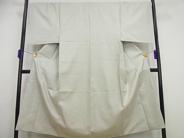 平和屋本店●極上 男性 お召 アンサンブル 100亀甲 逸品 未使用4s173