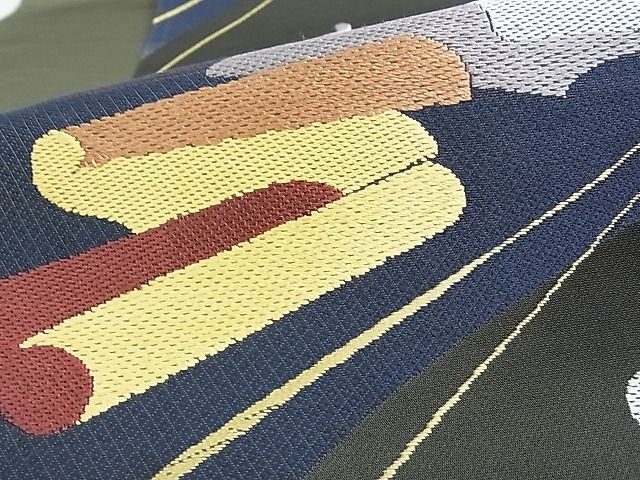 平和屋着物■六通柄袋帯 絵巻 逸品 op8073
