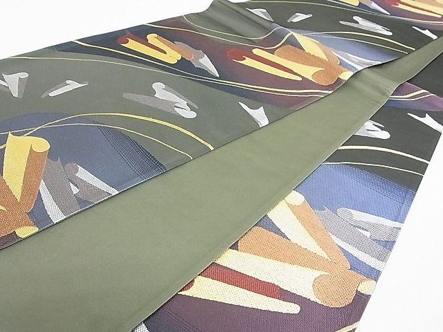 平和屋着物■六通柄袋帯 絵巻 逸品 op8073
