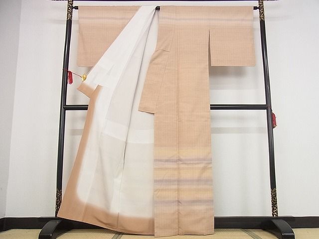 平和屋本店●希少 人間国宝 志村ふくみ 紬 訪問着 心斎橋 小大丸 たとうし付き 上代390万 着丈162cm 裄丈65cm 逸品 未使用 4kk0103