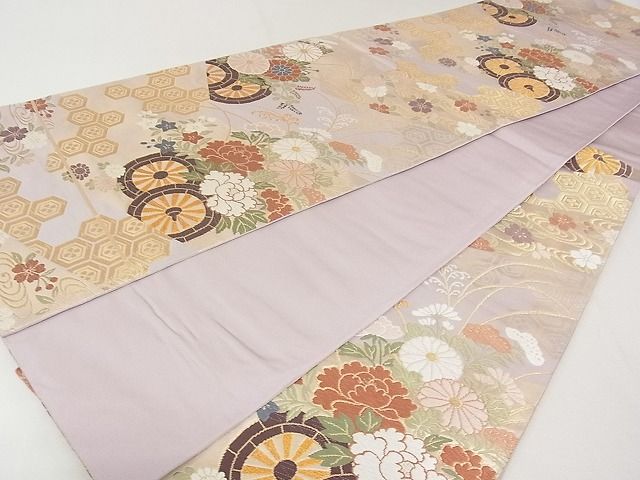 平和屋着物■六通柄袋帯 唐織 織文錦 花車文 金糸 逸品 rt3319