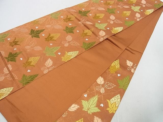 平和屋着物■六通柄 本袋帯 手織 唐草文 逸品 mz3995
