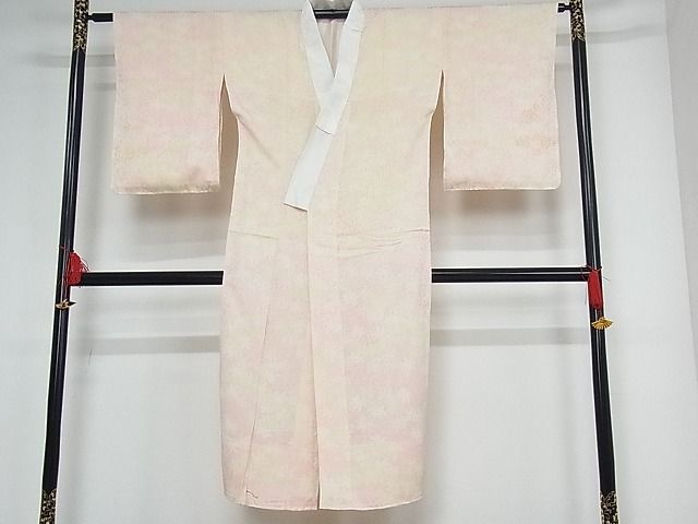 平和屋着物■長襦袢 無双仕立て 草花文 正絹 逸品 A-cs7257
