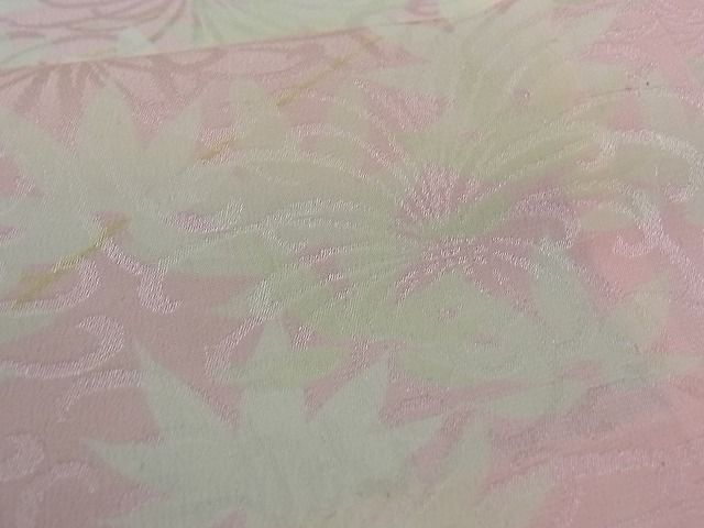 平和屋着物■長襦袢 無双仕立て 草花文 正絹 逸品 A-cs7257