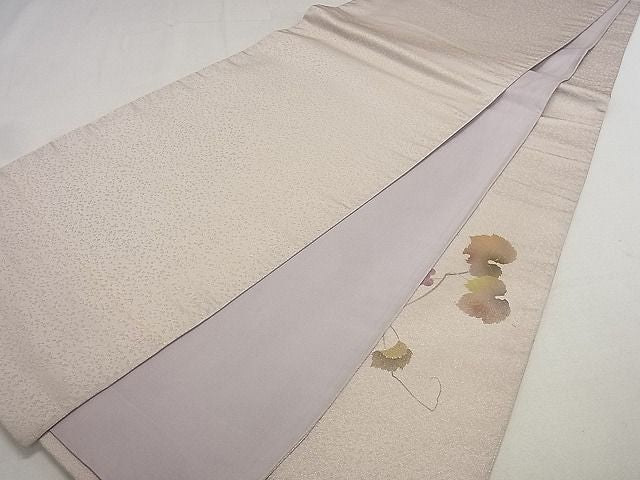 平和屋着物■太鼓柄袋帯 作家物 地紙草花文 金彩 逸品 du3931