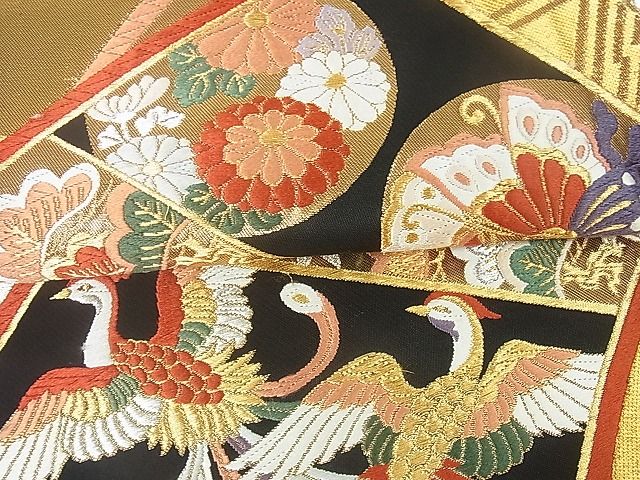 平和屋着物■六通柄袋帯 鳳凰吉祥花鳥文 金銀糸 逸品 sf3783