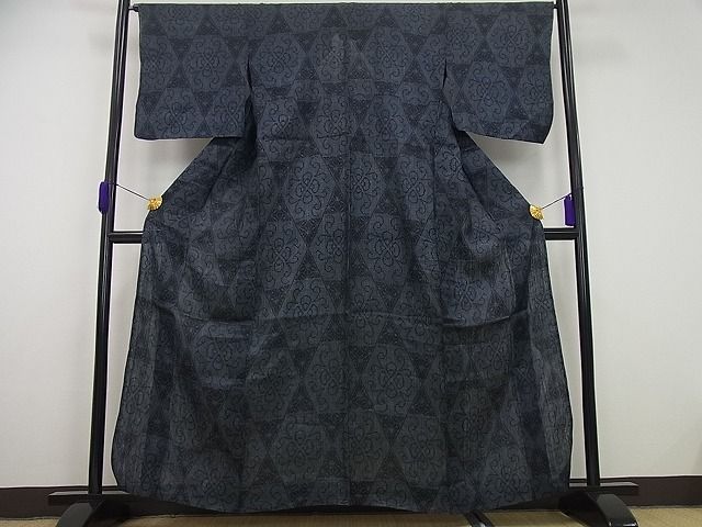 平和屋本店*極上 夏物 重要無形文化財 本場宮古上布 苧麻 証紙付き 逸品4s188