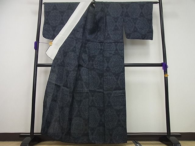平和屋本店*極上 夏物 重要無形文化財 本場宮古上布 苧麻 証紙付き 逸品4s188