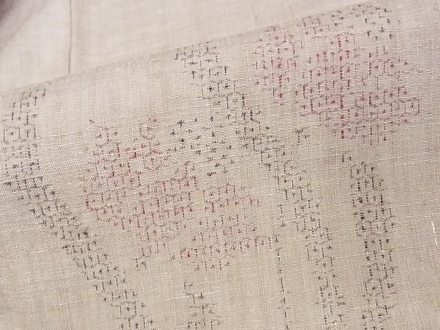 平和屋本店●極上 本場結城紬 重要無形文化財 80亀甲 飛び亀甲柄 草花文 着丈158.5cm 裄丈65.5cm 正絹 逸品 4kk0158