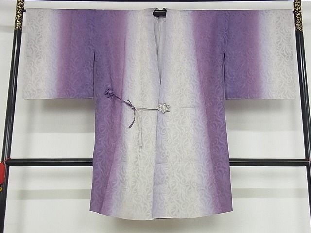 期間限定セール40%off■極上 道中着 ロング丈 スリーシーズン 春夏秋 塵除け 唐草紋紗 暈し染め 正絹 逸品 4kk0214