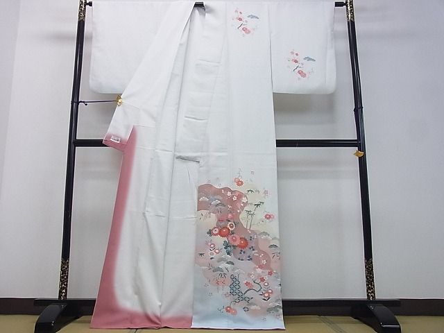平和屋着物●洗える最高級着物 <英>はなぶさ謹製 訪問着 道長吉祥花文 金彩 洗える着物 DAAC1008ea