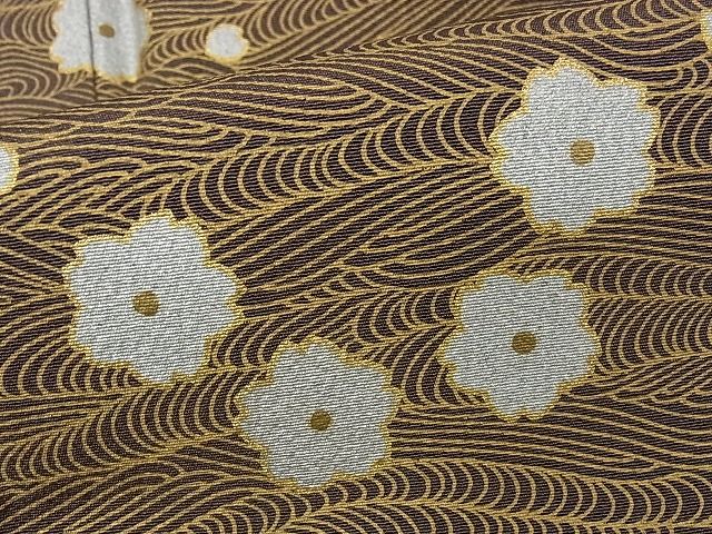 平和屋本店●極上 ジャパンオートクチュール 渡辺雪三郎 訪問着 舞梅文 織部 金銀彩 着丈167cm 裄丈67.5cm 正絹 逸品 4kk0293