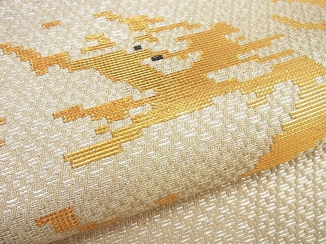 平和屋本店■最高級 龍村平蔵製 狩場龍文錦 本袋帯 金銀糸 逸品4s367