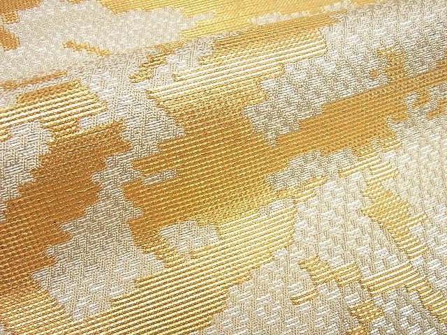 平和屋本店■最高級 龍村平蔵製 狩場龍文錦 本袋帯 金銀糸 逸品4s367