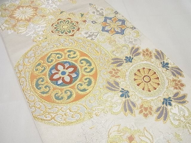 平和屋本店■極上 西陣 川島織物謹製 六通柄本袋帯 金銀糸 逸品4s422