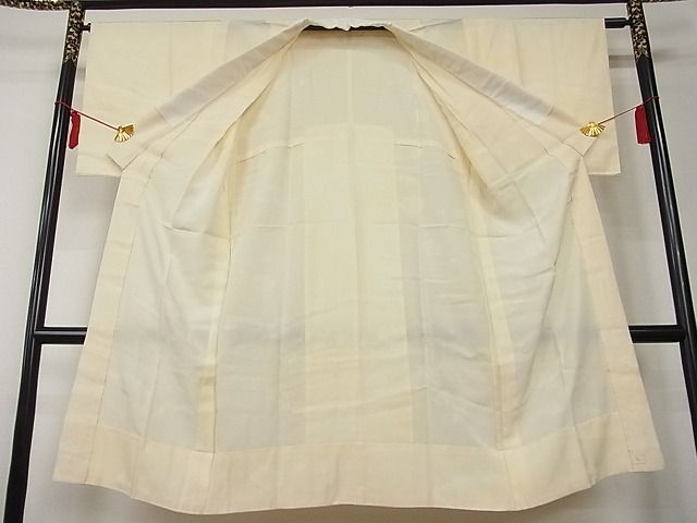 平和屋着物■長襦袢 無双仕立て 雲重ね枝梅地紋 正絹 逸品 A-br8101