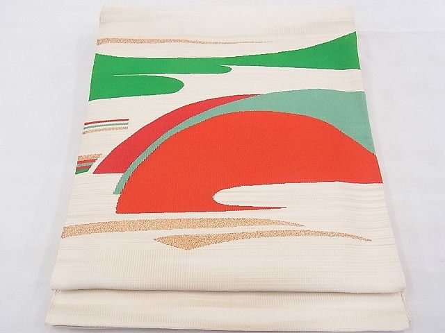平和屋着物□爪掻き本綴れ 八寸名古屋帯 霞文 金糸 逸品