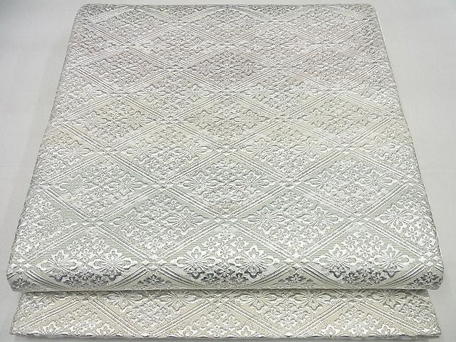 平和屋本店■極上 金彩友禅 卓越技能者・名工・和田光正 六通太鼓柄袋帯 菱重ね花文 逸品4s481